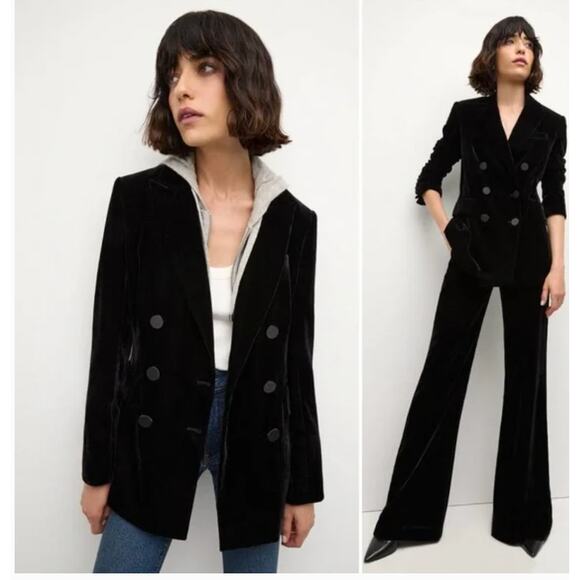Veronica Beard Ellette Dickey Jacket 2 NWT Black Velvet Prep Blazer Old Money - Picture 3 of 11